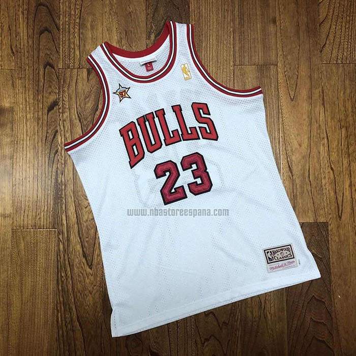 Camiseta Chicago Bulls Michael Jordan NO 23 Mitchell & Ness 1997 Blanco